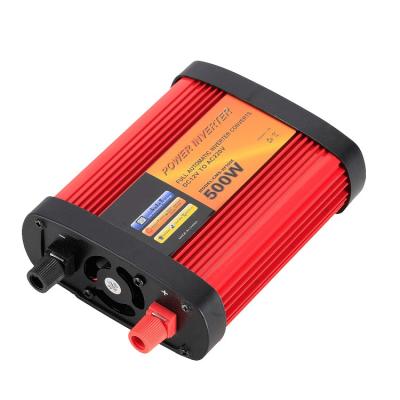 China Factory sale 500w power converter 12v 24v dc to 110v 220v portable ac usb charger modified sine wave power inverter 140*18*52MM for sale