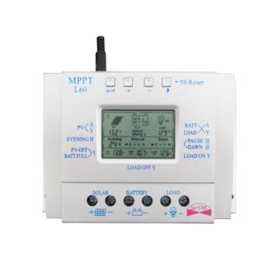 China 80 amp lcd display solar panel system home mppt charge controller solar charger 40A 60a MPPT controller 12v 24v charging controller 60A for sale