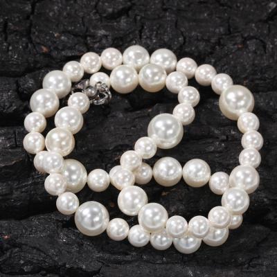 China Wholesale GZYS JEWELRY Non-fading Drop Shipping High Quality Big Hip Hop Beads Pearl Necklace for sale