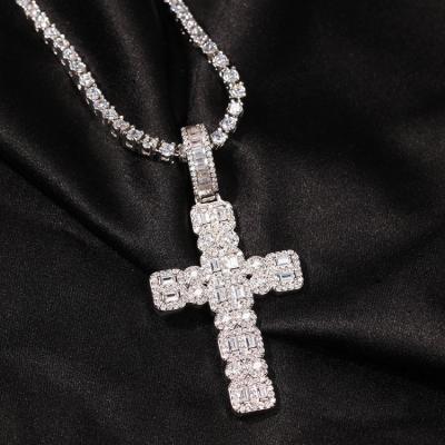 China GZYS JEWELRY Non-fading Newcomers Iced Out Cross Necklace Gold Pendant Men for sale