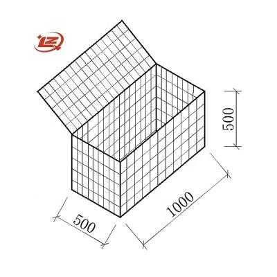 China Gabion Mesh China Manufacturer 1x0.5x0.5m Hot Dipped Galvanized 4.0mm Welded Gabion Stone Box Mesh for sale