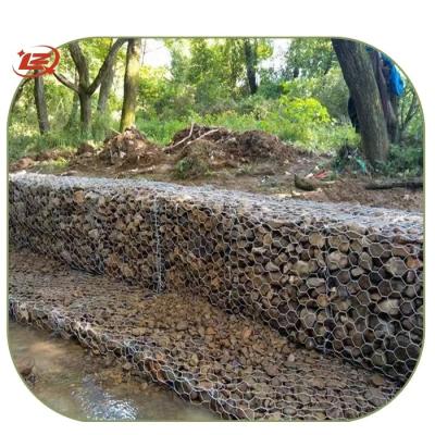 China Gabion Mesh Heavy Galvanized Wire Zinc Coating 240-300g/mm2 Hexagonal Gabion Mesh Box for sale