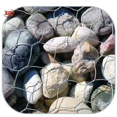 China Twisting Hot Dipped Galvanized Wire Erosion Control Lacing Hexagonal Wire 2.2mm Gabion Box for sale