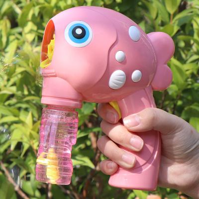 China 2022 New Toy Gun Summer Soap Bubble Water Toys Dolphin Shape Electric Automatic Plastic Bubble Set Gun for sale