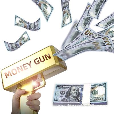 China Electronic Custom Gun Toy Money Spray Gun Cash Money Gun Party Decoration Toy Wholesale Amazon Hot Selling for sale