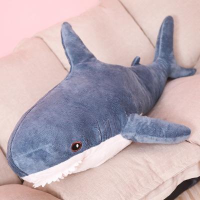 China Big Size Stuffed Animals 80cm Bite Shark Funny Soft Plush Toy Pillow Appease Cushion Gift For Kids for sale