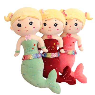 China 40CM Plush Girls Funny Gift Multicolor Cartoon Stuffed Toys Plush Mermaid Doll With Crown for sale