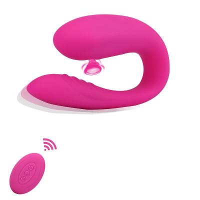 China 10 frequency + suction vibration 10 frequency 10 frequency sucking 10 frequency vibrating female sex vibrator ladies for sale