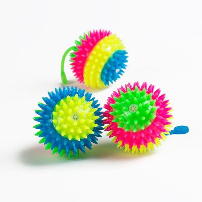 China Funny Spiky Stress Balls LED Light Up Massage Sensory Flashing Uneven Toys for sale