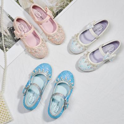 China Deodorization Factory Professional Children's Shoe Glitter Rhinestone Girls' Shoes Elegant Princess Girls Shoes for sale