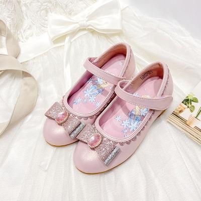 China Sweet princess of deodorization Crystal Girls Shoes Elsa Bow Crystal Rhinestone Princess Girl's shoes sports shoes for sale