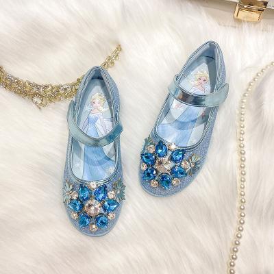 China Deodorization Gem Cartoon Crystal Princess Girls' Shoes Girls Small Fashion Stylish Shoes Girls Stylish Shoes for sale