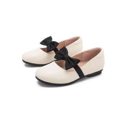 China Deodorization Supplier Chinese Sandals Women's Small Bow Leather Shoes Girls Flat Shoes for sale