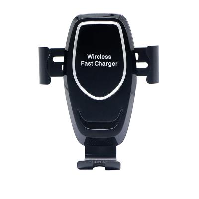 China Adjustable Air Vent Mobile Phone Holder With Function 10W Suction Cup Holder Smart Induction Wireless Cell Phone Charging Fixed Holder for sale