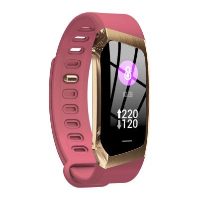 China MP3 playback mode colorful touch screen wristband blood press monitor smart watch visitor heart rate monitor fitness tracker for sale