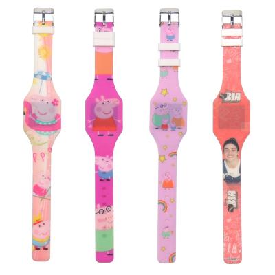 China Factory Price LED Display Ice Princess Silicone Watch LED Digital Strap Watch With Adjustable Metal Buckle for sale