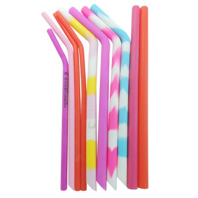 China Silicone Straw For Kids Foldable Reusable Eco-friendly Fashion Baby Straw for sale