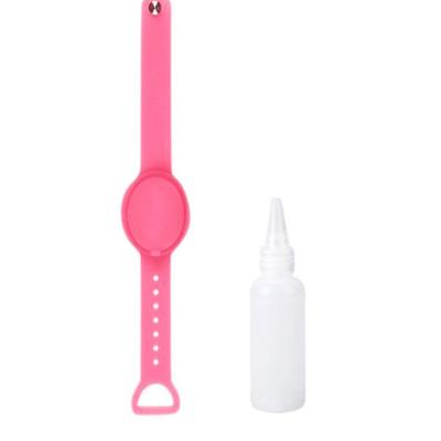 China Simply Hot Sale Silicone Hand Sanitizer Wristband Dispenser Whole Wristbands for sale