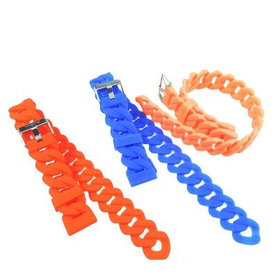 China Fashion Longest Braid Silicone Rubber Quick Release Strap Watch Band for sale