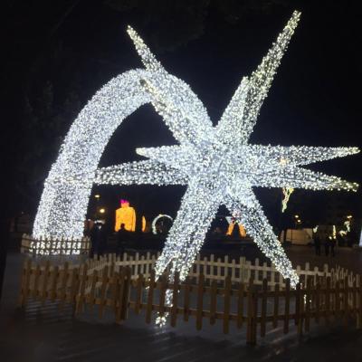 China Giant Static or Twinkle 3D LED Christmas Lighting Star for Commercial Christmas Decoration for sale