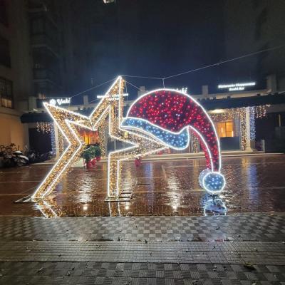 China High Quality Static Or Glitter Shopping Mall Decoration Customized Large Led 3d Star Pattern Lights for sale