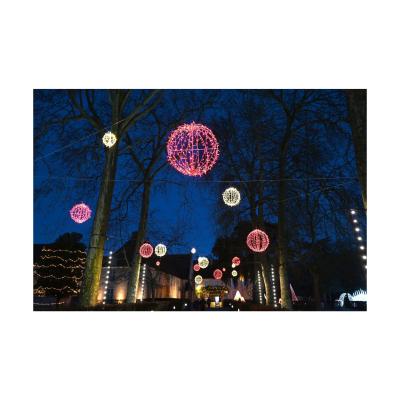 China Hot Selling Cheap Static or Flicker Customs Lead Outdoor LED Rope Lighting 3D Pattern Ball Lights for sale