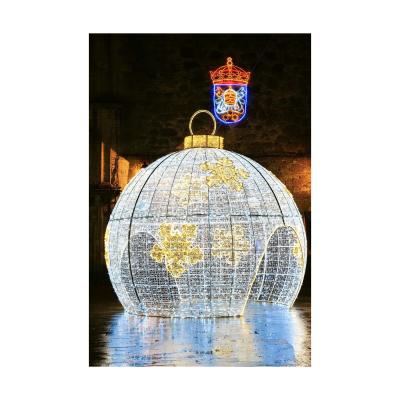 China Miscellaneous Static Or Flicker Promotional Goods Using Outdoor 3D Christmas Ball Pattern Light for sale