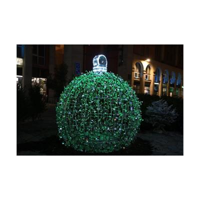 China Large Outdoor Waterproof Static Or Glitter 3D Christmas Ball Pattern Lights For Street Decoration for sale