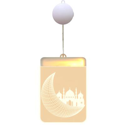 China LED Mount Lamp Ramadan Mubarak Kareem Light Led Acrylic Hanging 3D Light Little Bairam Decorations Lights for sale