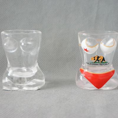 China Europe Sexy bikini shot glass OEM/ODM high quality shot glass tourist souvenir for sale