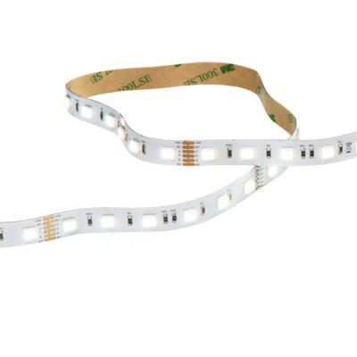 China Hotel color RGBWW 1800K+6500K dreamy high cp 60leds/m pcb smd5050 rgbtw white black flexible LED strip light for sale