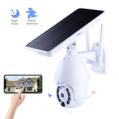 China 5g Wifi NIGHT VISION CCTV Gsm Motion Detection Security Speed ​​Dome IP Ptz Night Vision 4g 2mp Wireless Outdoor Two Way Audio Solar Camera for sale