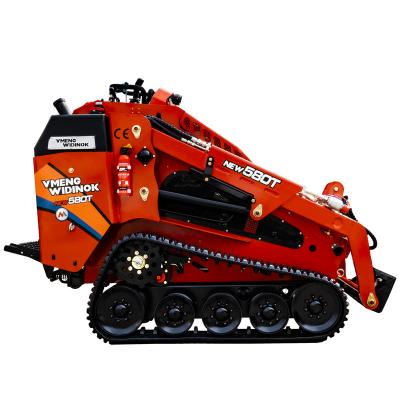 China Hotels 580T 25hp EPA 1100lbs Lifting 36'' Mini Track Loader Skid Steer with Trencher for Sale for sale