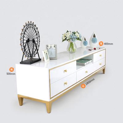 China Nordic Apartment Decoration Hotel Furniture Living Room Style Wooden Cabinet Customized White TV Stand for sale