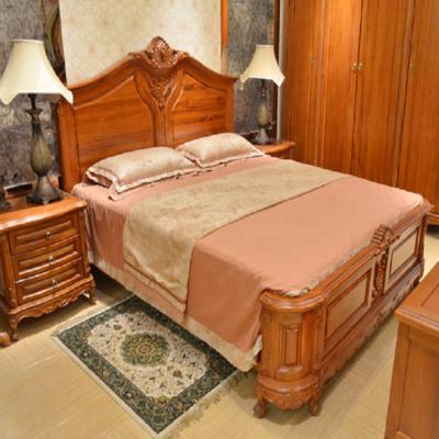 China New Comfortable Customized Design Best Selling King Size Wood Frame Carved Double Bed Foshan Bedroom Furniture Set for sale