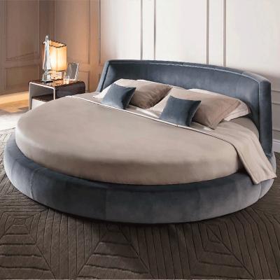 China Customized Comfortable Simple Wooden Modern Round Bed Round Bedroom Furniture Double Bed New Shape Latest Design Furniture for sale