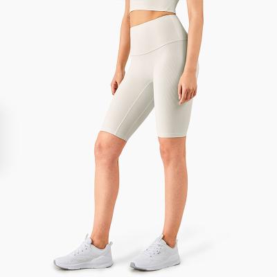 China New Fashion Breathable Ribber Fabric High Waist Yoga Pants Sports Leggings Shorts Wear For Women for sale