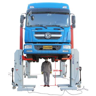 China Manufacturer/AUTENF 22T/30T/33T/45T column bus wireless hydraulic mobile lift bus repair maintenance lifting truck lift for sale