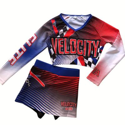 China Sublimation Printing Cheerleading Warm Up , Custom Design Tracksuit Womens Training Cheer Jacket And Pants M for sale