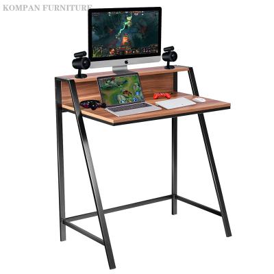 China Modern Simple Modern Home and Office Computer Desk with Laptop Table and Metal Leg Wooden Computer Desk for sale