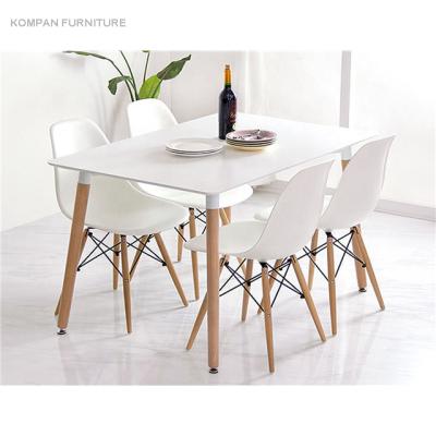 China Modern Modern Dining Room Furniture With 4 Chairs MDF Dining Table Set for sale