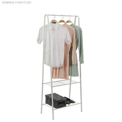 China Modern Design Elegant Bedroom Furniture White Metal With Shoe Rack Coat Rack for sale