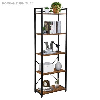 China Home Vintage Furniture Storage Shelf With 5 Tier Display Rack Metal Frame for sale