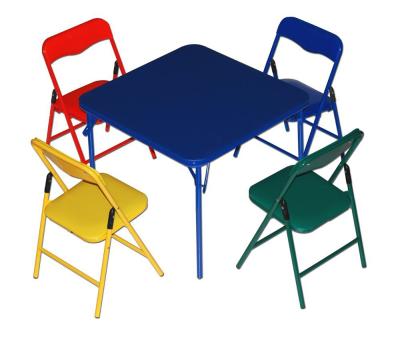 China High Quality Colorful Modern Hot Sale OEM Metal Kids Folding Table And Chair Sets For School for sale