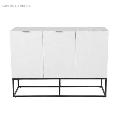 China Modern Design Elegant White Home Furniture With Three Storage Metal Cabinet for sale