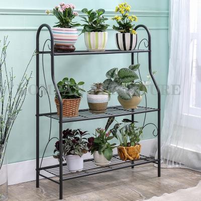 China Modern Design Modern Furniture 3 Layers Metal Flower Rack Stand Display Frame for sale