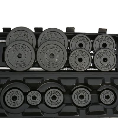 China Universal Customized Wholesale Cheap Adjustable Barbell Dumbbells Set Iron Dumbbell With Case 15kg 20kg 30kg for sale