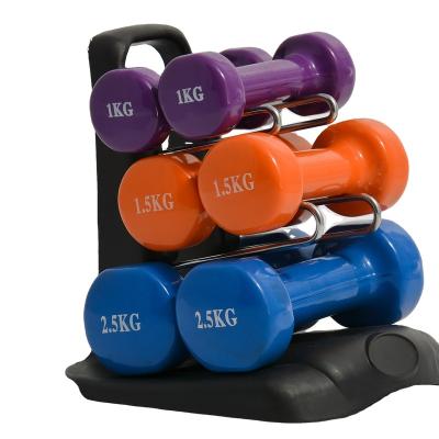 China Plastic Dip Into Dumbbell Environmental Protection Wholesale High Quality Products Latest Round Yellow Dumbbell Weight Dumbbells For Ladies Only for sale