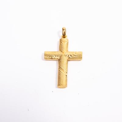 China CLASSIC Gold Plated Pendant Cross Necklace Stainless Steel Two Layer Classic For Brand Necklaces for sale