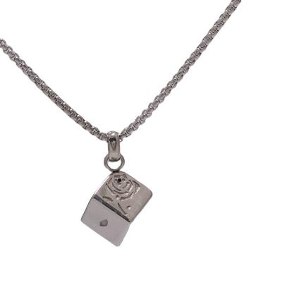 China High End Vintage Stainless Steel 316l Stainless Steel Necklace Stone Necklace For Women for sale